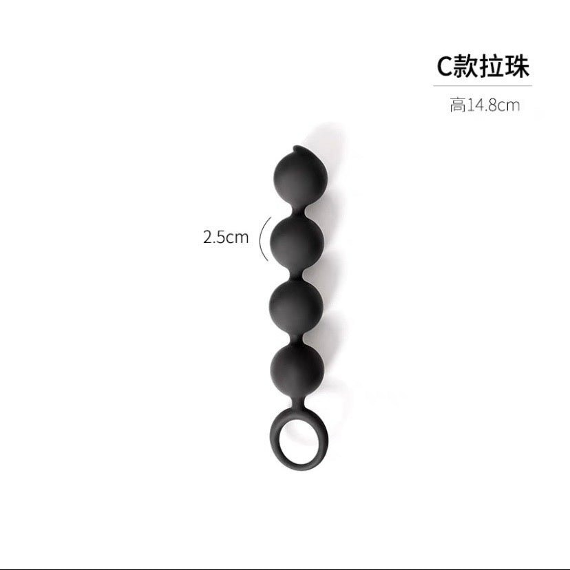 BDSM 後庭拉珠肛塞(硅膠)