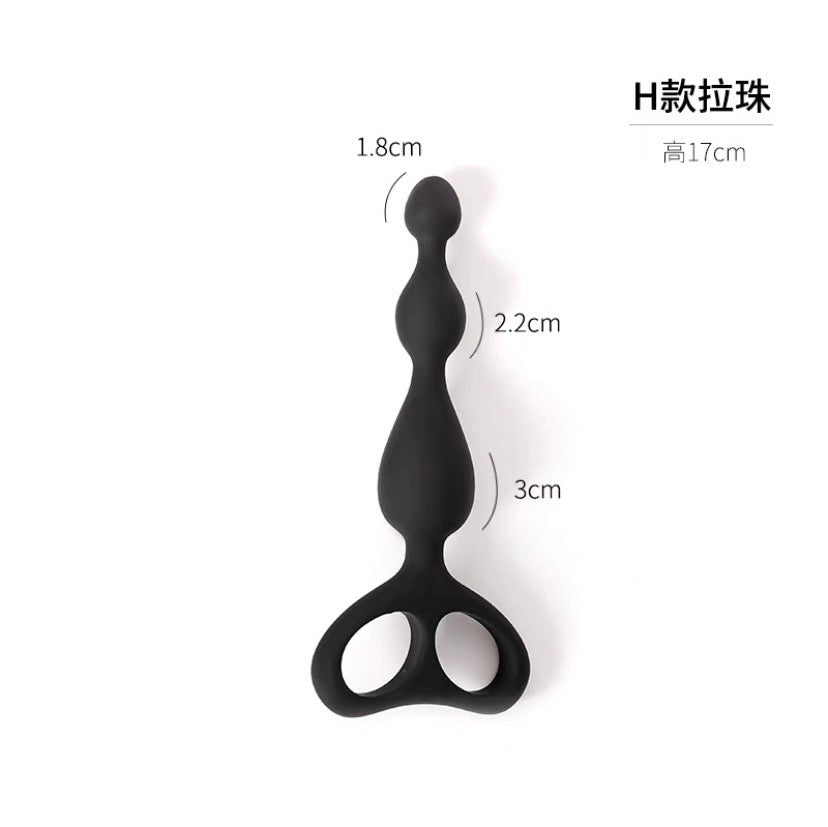 BDSM 後庭拉珠肛塞(硅膠)