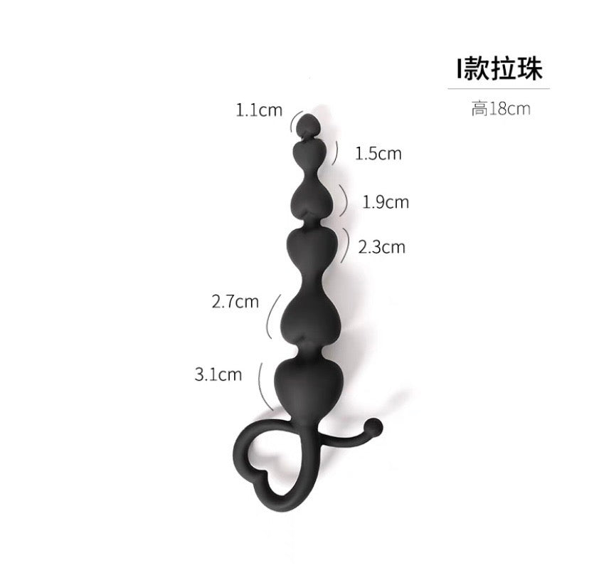 BDSM 後庭拉珠肛塞(硅膠)