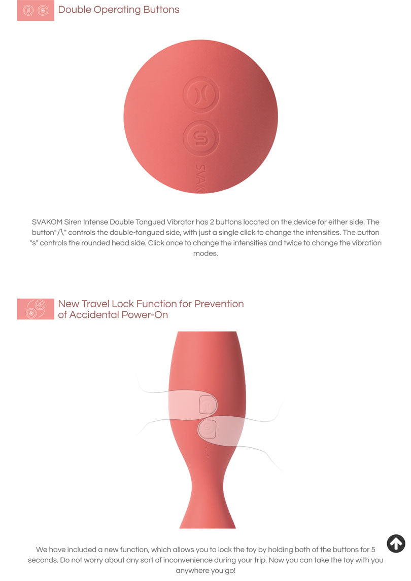 SVAKOM SIREN 強烈雙舌頭多功能震動器