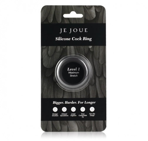 Je Joue MINIMUM STRETCH SILICONE COCK RING 矽膠陰莖環 - 最大彈力 - 黑色